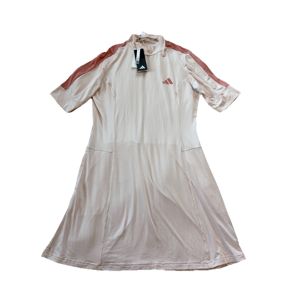 Adidas Women's Pink Golf Dress with Shorts Made With Nature Size Medium NWT $110